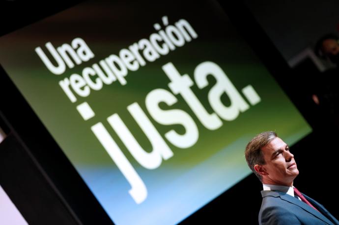 Pedro Sánchez durante el acto con el que ha dado inicio al curso político