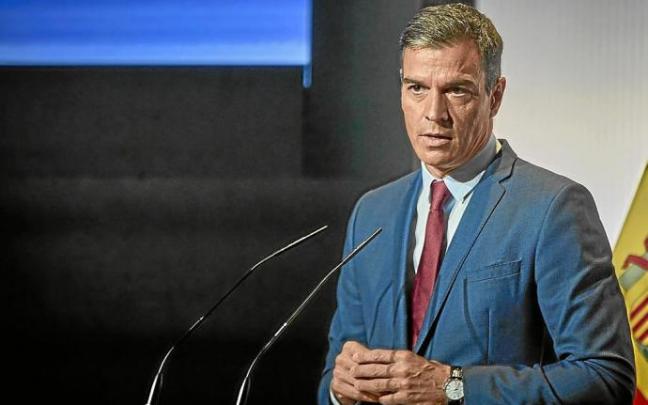 El presidente del Gobierno español, Pedro Sánchez, durante su intervención de ayer en la Casa de América (Madrid). Foto: E. P. El presidente del Gobierno español, Pedro Sánchez, durante su intervención de ayer en la Casa de América (Madrid). Foto: E. P.