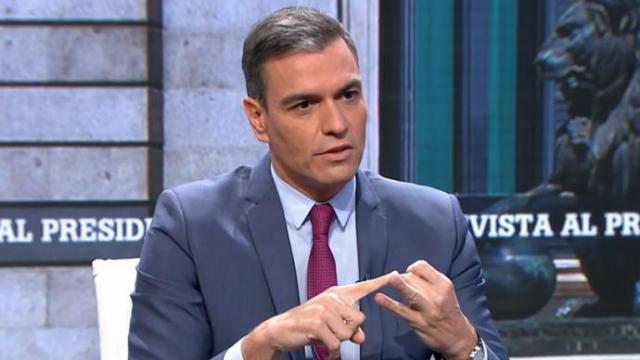 Pedro Sánchez, durante la entrevista.