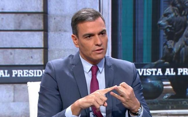 Pedro Sánchez, durante la entrevista.