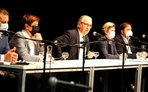 Maya, en el transcurso de la Mesa de Sanfermines celebrada el martes en Civivox Iturrama.