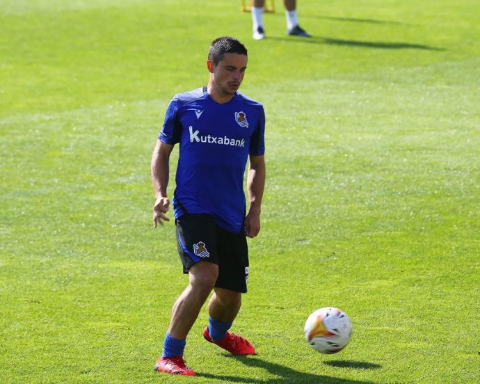 Sangalli, en un entrenamiento