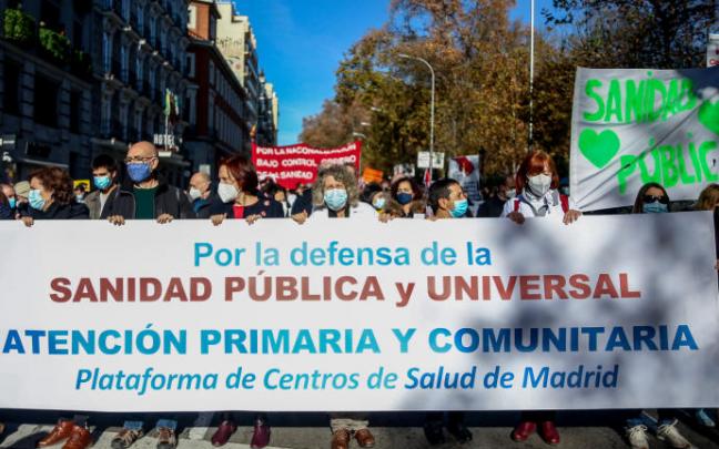 Momento de la manifestación en Madrid