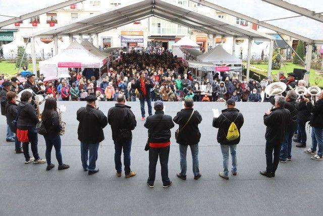 Un momento de los actos de celebración de la mañana de este sábado.