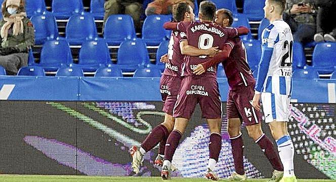 Celebración del 0-1. Foto: LaLiga