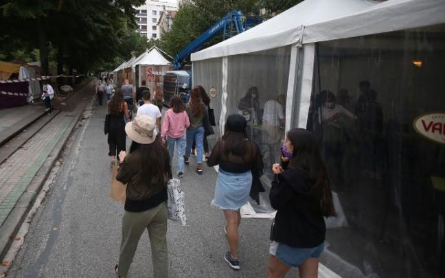 Terrazas en el Paseo Sarasate.
