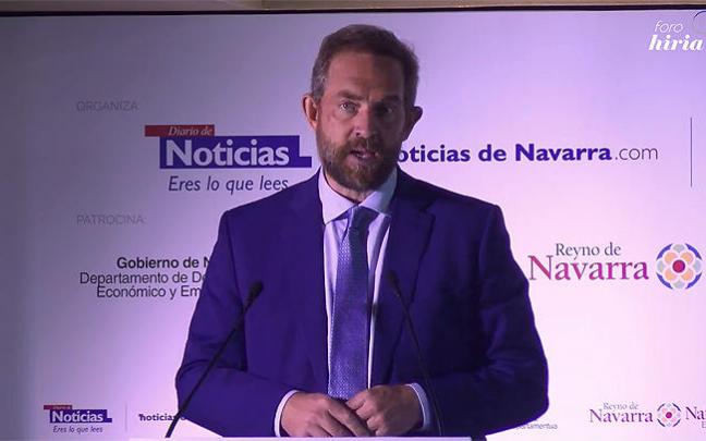 Fernando Valdés, secretario de Estado de Turismo, en su intervención en el Foro Hiria.
