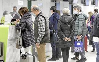 Los mostradores de facturación en Foronda.