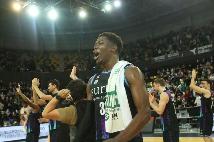 Goudelock celebra la victoria ante el Valencia Basket.