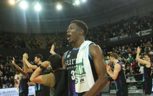 Goudelock celebra la victoria ante el Valencia Basket.
