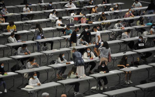 Imagen de archivo de una prueba de Selectividad.