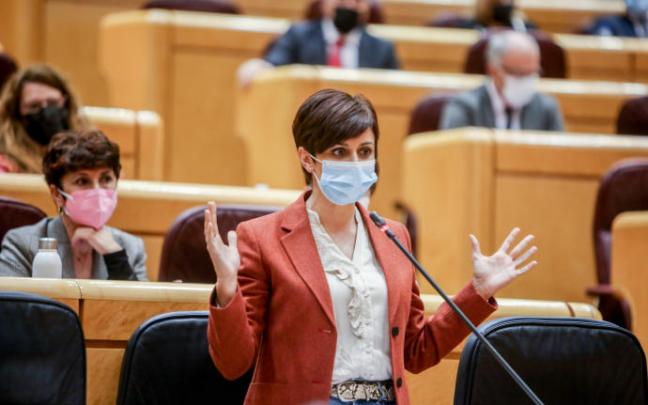 La ministra Portavoz y de Política Territorial, Isabel Rodríguez, en el Senado.