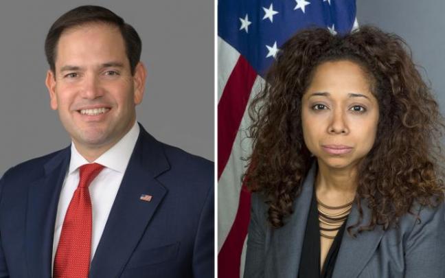 Marco Rubio y Julissa Reynoso.