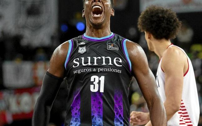 Delgado celebra una acción en un partido de esta temporada ante el Manresa. Foto: ACB Photo/A. Arrizabalaga Delgado celebra una acción en un partido de esta temporada ante el Manresa. Foto: ACB Photo/A. Arrizabalaga