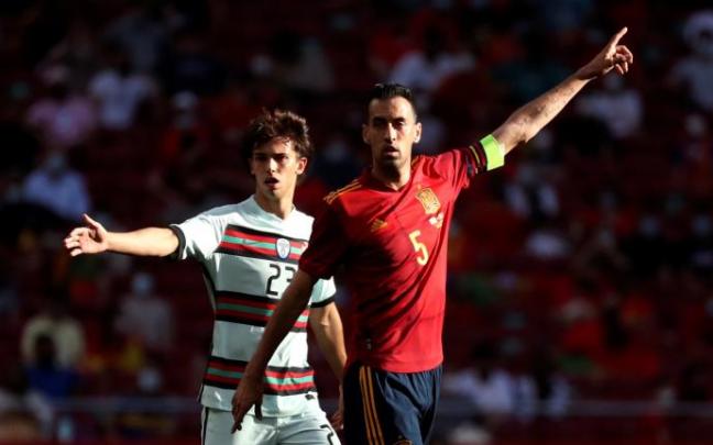 Sergio Busquets, en u partido con la selección española Sergio Busquets, en u partido con la selección española