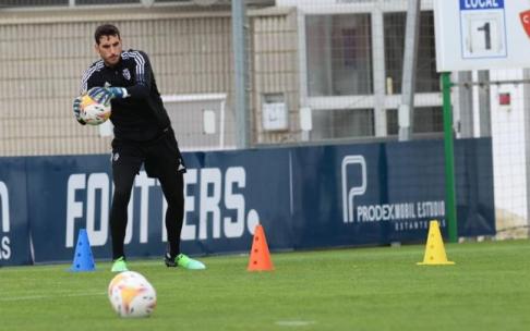 Sergio Herrera, durante un entrenamiento en Tajonar.