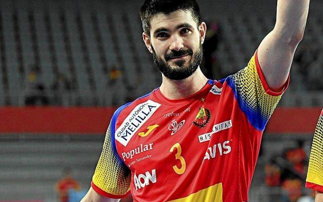 Eduardo Gurbindo, durante un encuentro con la selección española. Foto: Efe
