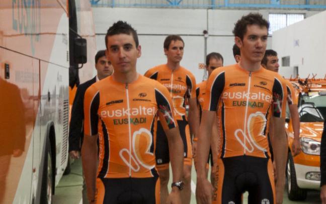 Igor Antón, junto a Romain Sicard en la campaña 2014, en su salto al Euskaltel-Euskadi.