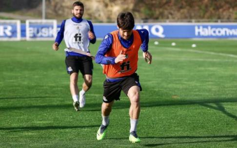 Silva, en un entrenamiento reciente en Zubieta