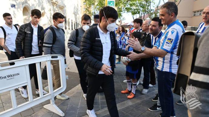 Silva, durante el desplazamiento al Ciutat de Valencia.