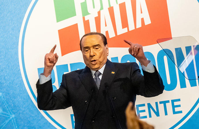 Silvio Berlusconi en uno de sus últimos actos.