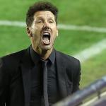Simeone, celebrando uno de goles del Atlético