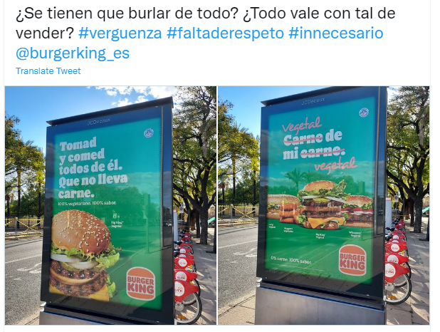 La campaña de Burger King en Sevilla.
