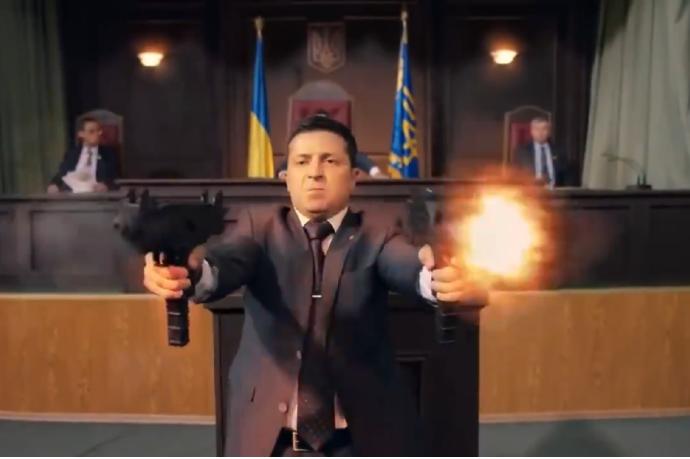 Zelensky, en el sketch de 'Servo do povo'.