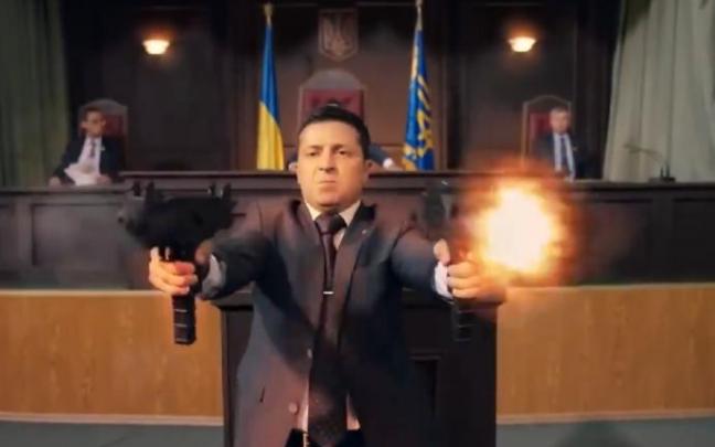 Zelensky, en el sketch de 'Servo do povo'.