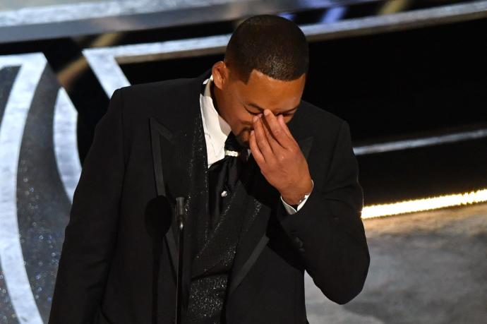 Will Smith, llorando en la gala de los Oscar.