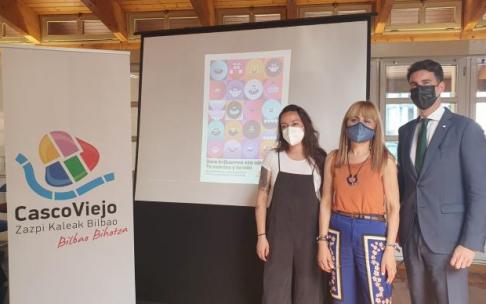 Silvia Jiménez, Rosa Pardo y Xabier Otxandiano en la presentación de la campaña Tu sonrisa y la mía