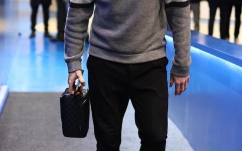 Sorloth, a su entrada en el estadio de Anoeta.