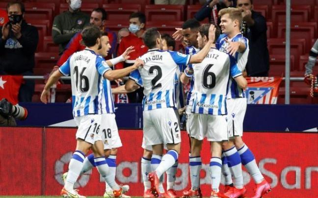 Imagen del duelo liguero entre Real y Atlético en el Wanda Metropolitano. Imagen del duelo liguero entre Real y Atlético en el Wanda Metropolitano.