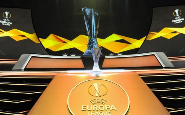 Un instante de un sorteo anterior de la Europa league