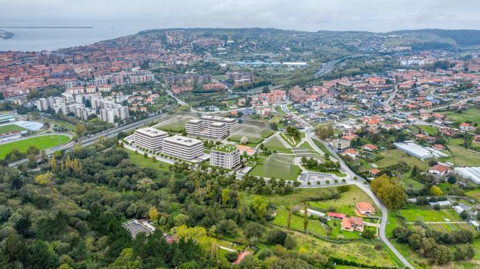 Infografía de la futura urbanización de Otxabene.