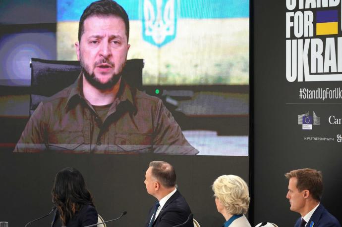 El presidente ucraniano intervine en "Stand up for Ukraine"