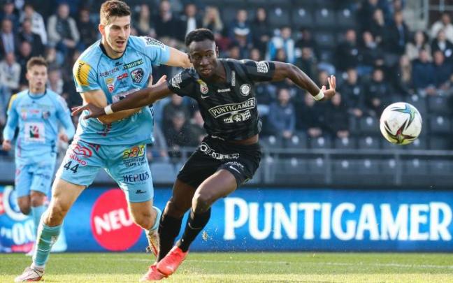 Un lance del partido de este domingo entre el Sturm Graz y el Wolfsberger.