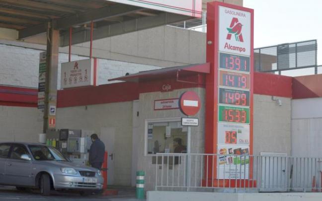 Panel que muestra los precios de los distintos combustibles.