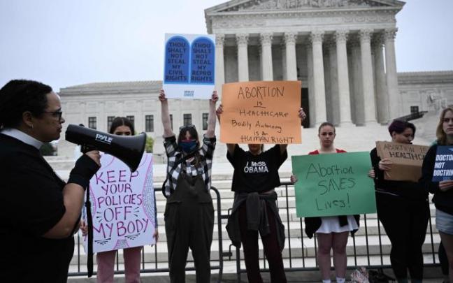 Protestas ante el Tribunal Supremo tras la filtración.