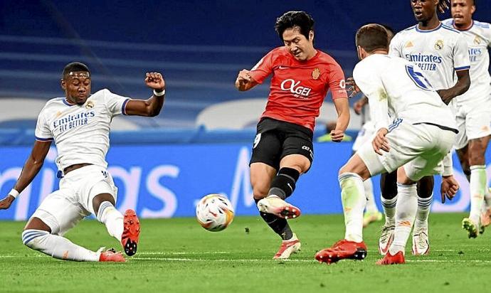 Kanh Lee In, en el partido ante el Real Madrid. Foto: RCD Mallorca