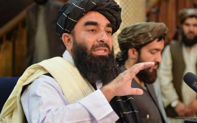 El portavoz talibán Zabihullah Mujahid.