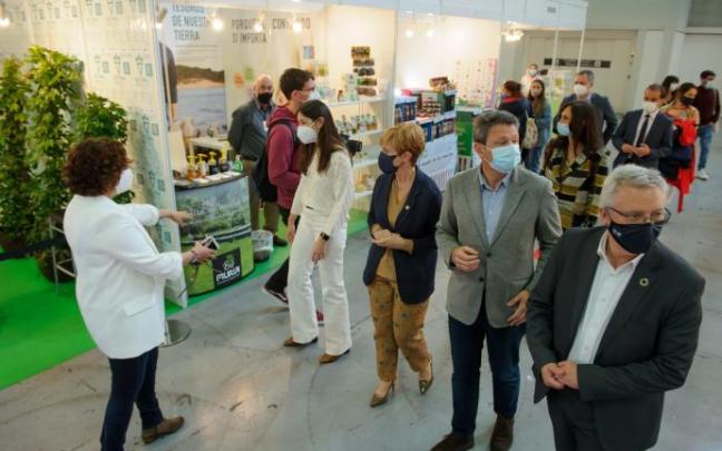 Arantxa Tapia, ayer durante la inauguración en la feria de Irun de Bioterra.