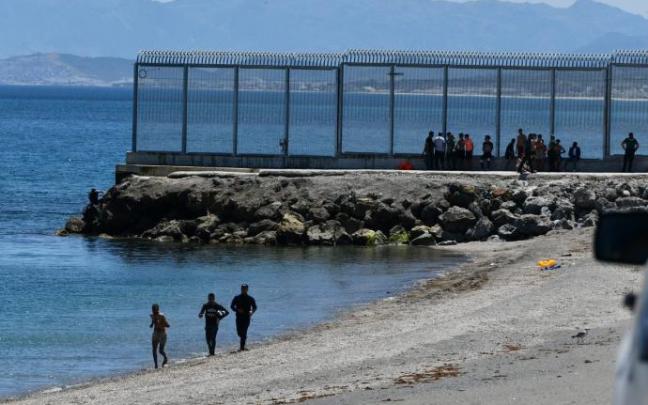 Imagen del paso fronterizo del Tarajal