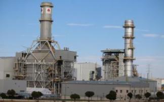 Vista de las centrales térmicas de Castejón