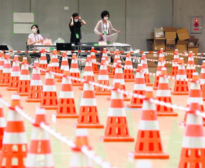 Preparativos en una de las zonas de prensa de los Juegos. Foto: Efe