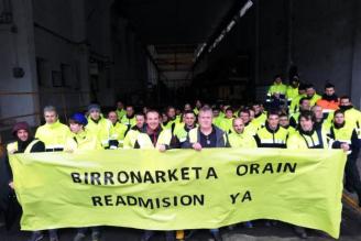 Trabajadores de Torraspapel, en una movilización anterior.