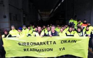 Trabajadores de Torraspapel, en una movilización anterior.
