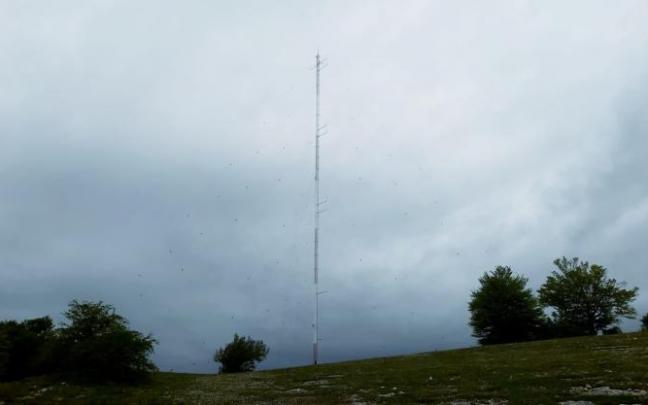 La torre de medición.
