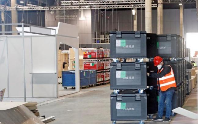 Un operario trabajando.