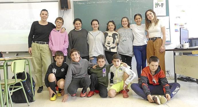 El grupo de alumnos de la Escuela San Andres que ha participado en el proyecto.